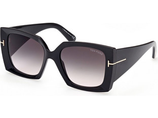 Tom Ford FT0921 01B Γυναικεία Γυαλιά Ηλίου Τετράγωνα Κοκάλινα Μαύρα με Μαύρο Φακό