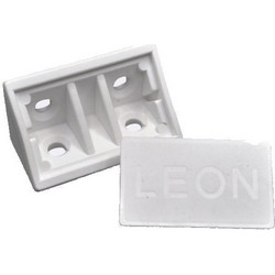 ΓΩΝΙΑ ΣΤΗΡΙΞΗΣ ME ΚΑΠΑΚΙ ΠΛΑΣΤΙΚΗ LEON 20Χ20Χ40ΜΜ (100ΤΜΧ) Λευκό