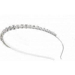 RO Accessories Στέκα Μαλλιών Στρας Ασημί 14-0245
