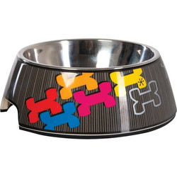 ROGZ Bubble Bowl , Black Bone Small 160ml Medium 350ml Large 700ml - Medium