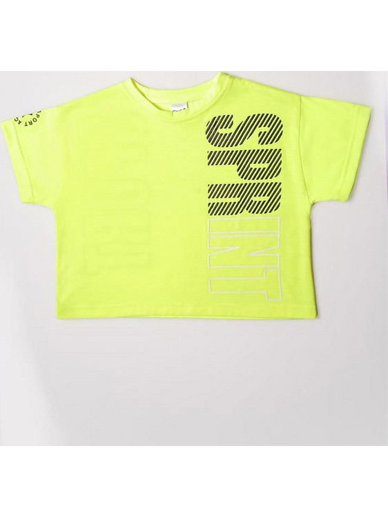 Sprint Παιδικό Crop Top Κοντομάνικο Lime 231-4066-S511
