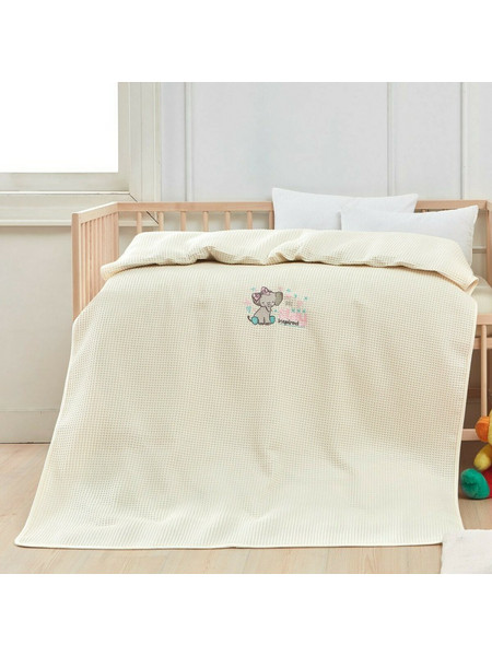 Beauty Home Art 5303 Κουβέρτα Αγκαλιάς Πικέ 80x110 Μπεζ