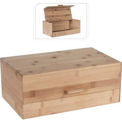 Zaros Ψωμιέρα με Καπάκι από Bamboo σε Καφέ Χρώμα 35x21x14cmΚωδικός: 34277968