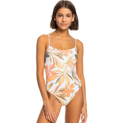 Roxy Ολόσωμο Μαγιό Floral Λευκό Μπεζ ERJX103509-WBB9
