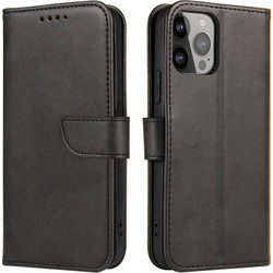Θήκη κινητού Hurtel Magnet for Motorola Moto G32 Cover with Flip Wallet Stand Black