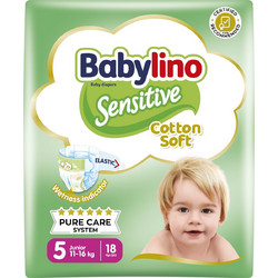 Babylino Sensitive Junior Πάνες No5 11-16kg 18τμχ