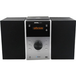 Crystal Audio HBT-2 Ηχοσύστημα Hi-Fi 2.0 30W με CD / Digital Media Player και Bluetooth Black Silver