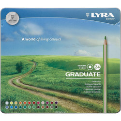 Lyra Graduate Κασετίνα Ξυλομπογιές Σετ 24τμχ