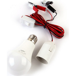 ΛΑΜΠΑ LED ΜΕ ΑΚΡΟΔΕΚΤΕΣ ΜΠΑΤΑΡ ΑΥΤΟΚ/ΤΟΥ 12V ΜΕ ΔΙΑΚΟΠΤΗ