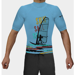 Athlon Κοντομάνικο Rash Guard - Sea Sail Surf Χακί