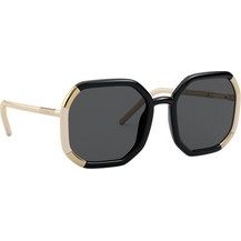 Prada SPR 20XS 02F5S0 Γυναικεία Γυαλιά Ηλίου Oversized Κοκάλινα Χρυσά με Γκρι Polarized Φακό