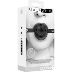 Ouch! Breathable Ball Gag Black & White
