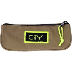 City Eclair Jeans & Co Κασετίνα Βαρελάκι Μπεζ 32399