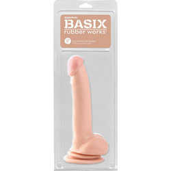 Pipedream Basix Rubber Works 9" Ρεαλιστικό Dildo με Βεντούζα & Όρχεις 23cm Flesh