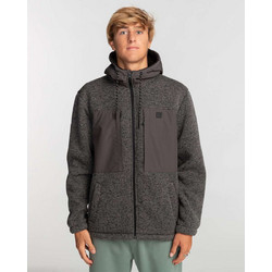 Billabong Boundary Sherpa Ανδρική Ζακέτα Φούτερ με Κουκούλα και Φερμουάρ Ανθρακί EBYFT00123-BKH
