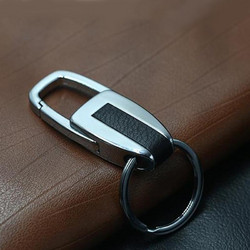 Single Ring Metal Leather Key Chain Metal Car Key Ring Multi-functional Tool Key Holder Key Chains Rings Holder For Car Key Rings (OEM)