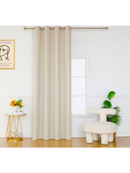 Βιοκαρπέτ Κουρτίνα με Τρουκς 140x265 Sonia 01 Ecru