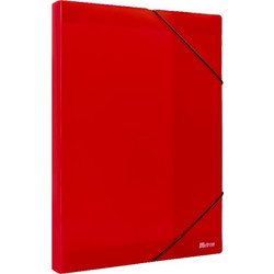 Metron κουτί αρχειοθέτησης με λάστιχο 25x35x3cm διαφανές κόκκινο 625.05506-12.R