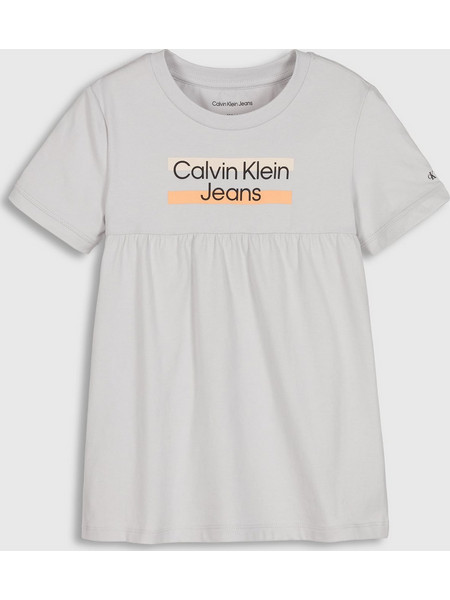 Calvin Klein Φόρεμα Hero Logo Ss Dress IN0IN00065-PSX Γκρι Κορίτσι