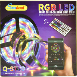ΑΥΤΟΚΟΛΛΗΤΗ ΤΑΙΝΙΑ LED RGB 5M ΜΕ ΗΧΗΤΙΚΗ ΛΕΙΤΟΥΡΓΙΑ- BLUETOOTH & ΤΗΛΕΧΕΙΡΙΣΤΗΡΙΟ ANDOWL Q-ST50