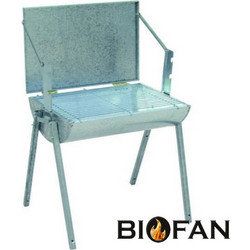Biofan Γαλβανιζέ Ψησταριά Κάρβουνου με Καπάκι Επιφάνειας 67x37cm 10498