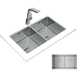 Teka Be Linea 740 2C RS15 Υποκαθήμενος Νεροχύτης Inox Σατινέ