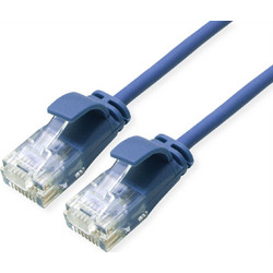 Roline U/UTP Cat.6a Καλώδιο Δικτύου Ethernet 0.5m Blue 21.15.3942-100
