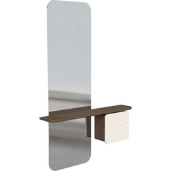 Καθρέπτης Τοίχου One More Look 5820C5620-1 78x15x118cm Dark Oak-White Umage Ατσάλι,Ξύλο