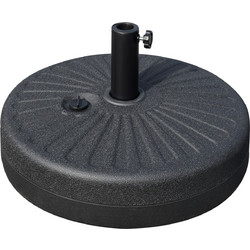 Βάση ομπρέλας Outsunny Garden με κεντρικό στύλο Φ3,8cm και 4,8cm, HDPE Μαύρο 84D-188