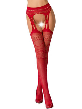 Καλσόν - ζαρτιέρα Passion Garter stockings Κόκκινο S020-Red