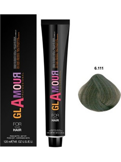 Glamour Professional Permanent Hair Color Cream 6.111 Cold Dark Ash Blonde Μόνιμη Βαφή Μαλλιών 120ml