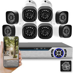 Δικτυακό cloud καταγραφικό DVR FULL AHD 8 καμερών νυχτερινής λήψης αδιάβροχες 2MP