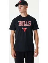 NEW ERA CHICAGO BULLS NBA TEAM LOGO MESH OVERSIZED T-SHIRT BLACK 60357112