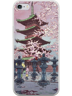 Θήκη Ukiyo-e - Cherry Blossom iPhone 6/6s Flexible TPU (Διάφανη Σιλικόνη)