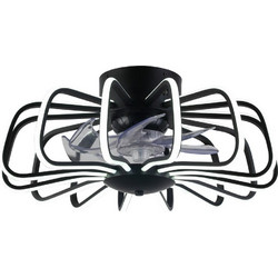 Intec Grecale Ανεμιστήρας Οροφής 50cm 80W με Φως Τηλεχειριστήριο & WiFi Μαύρος
