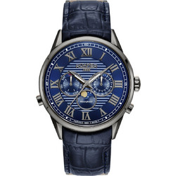 Roamer Ανδρικό Ρολόι Χρονογράφος με Μπλε Δερμάτινο Λουράκι R513821444505
