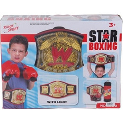 Box Kings Sport με Γάντια, Σάκο και Ζώνη Πρωταθλητή με Φως (MKD688226)