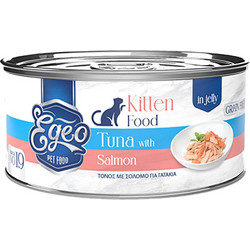 Egeo Pet Food Kitten Grain Free with Tuna & Salmon in Jelly 85gr