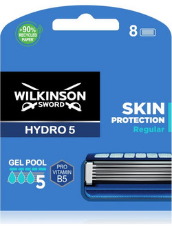 Wilkinson Sword Hydro Skin Protection Regular Ανταλλακτικά Ξυραφάκια με 5 Λεπίδες & Λιπαντική Ταινία 8τμχ