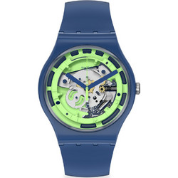 Swatch Ανδρικό Ρολόι με Μπλε Καουτσούκ Λουράκι SUON147