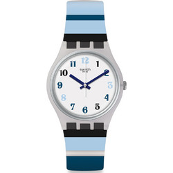 Swatch Night Sky Γυναικείο Ρολόι με Μπλε Καουτσούκ Λουράκι GE275