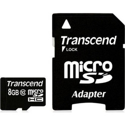 Transcend microSDHC 8GB Class 10 U1 UHS-I + Adapter