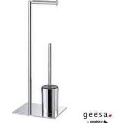Χαρτοθήκη Επιδαπέδια με Πιγκάλ Sealskin Geesa Chrome