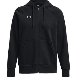 Under Armour Rival FZ Γυναικεία Ζακέτα Φούτερ Μακριά με Κουκούλα και Φερμουάρ Μαύρη 1379497-001