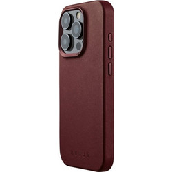 MUJJO Full Leather Case - Δερμάτινη Θήκη MagSafe - Apple iPhone 15 Pro - Burgundy (MUJJO-CL-039-BN)
