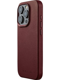 MUJJO Full Leather Case - Δερμάτινη Θήκη MagSafe - Apple iPhone 15 Pro - Burgundy (MUJJO-CL-039-BN)