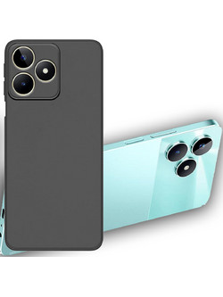 Back HARD Cover Case Σιλικόνη Για REALME C53 Προστασία Κινητό Μαύρο