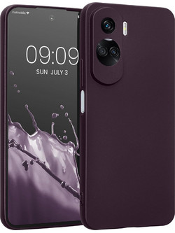 KWmobile Θήκη Σιλικόνης Honor 90 Lite με Πλαίσιο Κάμερας - Metallic Berry (61745.115)