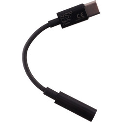 NSP ΚΑΛΩΔΙΟ ΜΕΤΑΤΡΟΠΕΑΣ USB-C TO 3.5mm JACK FEMALE 11CM BLACK