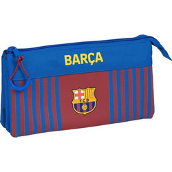 Safta F. C Barcelona Κασετίνα με 3 Θήκες Navy Μπλε 812129744